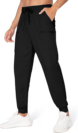 Unisex Plain Cotton Joggers black