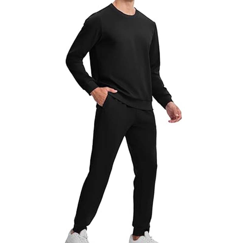 sweatshirt and joggers set black