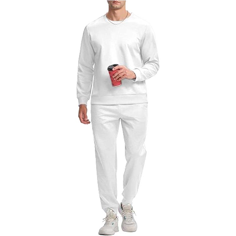 sweatshirt and joggers set white