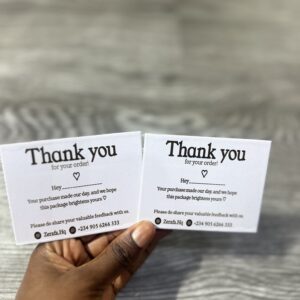 Custom Thank-You Card Printing – Brand Experience Essentials by Hefé Clothing