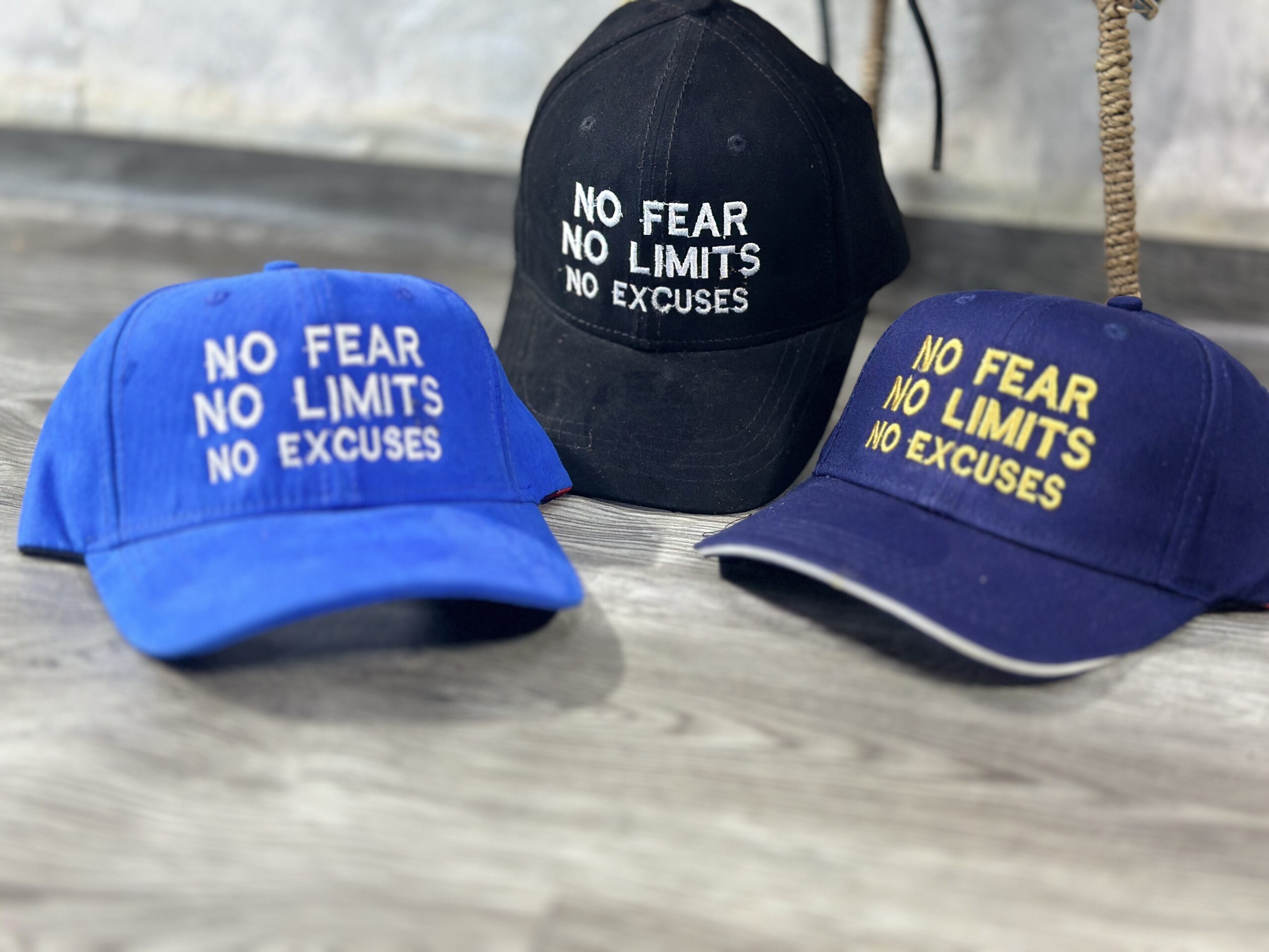 No Fear, No Limit, No Excuses Cap – Unisex Casual Trucker Hat