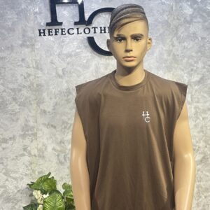 HC Oversized Sleeveless Tee – Cocoa Brown Minimal Streetwear
