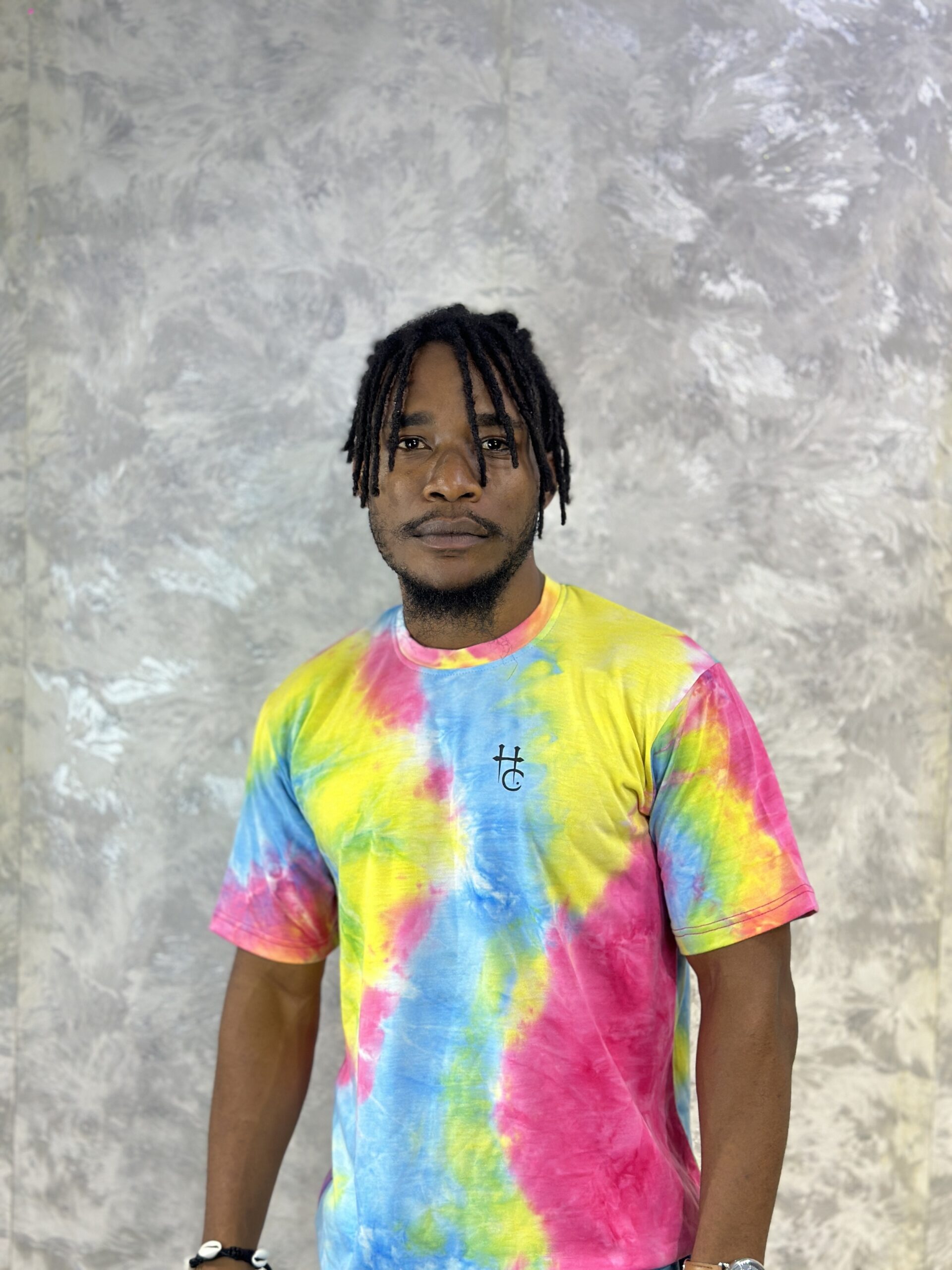 Men’s Multicolor Tie-Dye Cotton T-Shirt - Image 2
